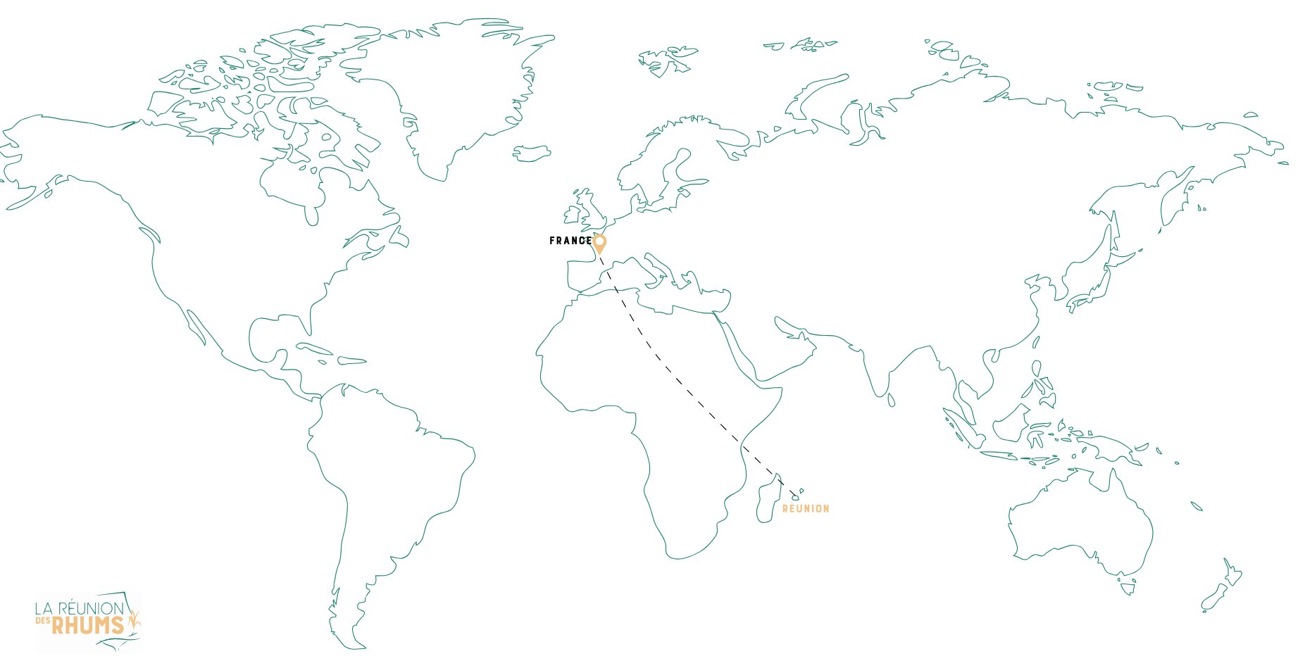 Carte marché de l'export Rhums Charrette